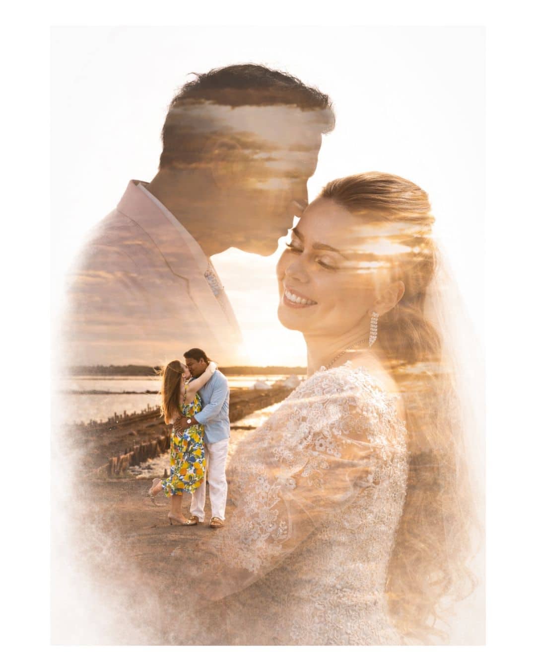 Pareja de boda en un retrato luminoso para Emilio Photos.